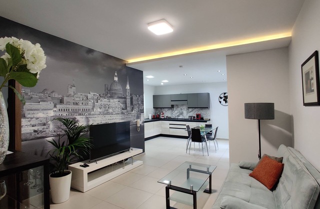 Modern, designer apartment - 2 minutes away from popular Sliema seafront.