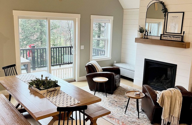 Modern family-friendly home with private beach access on Newfound Lake