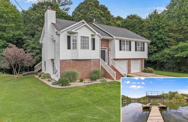 Modern Lake Home with Private Boat Dock with two story Party Deck in Gainesville