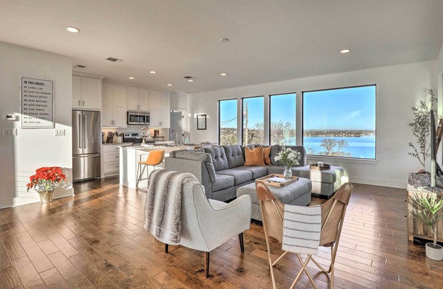 Modern 'Lakeview Hilltop Retreat' w/Game Garage!