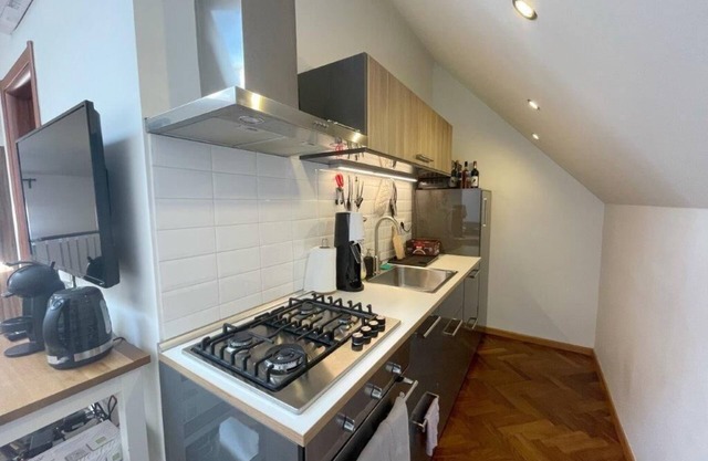 Modern Quiet Attic with huge Terrace near center