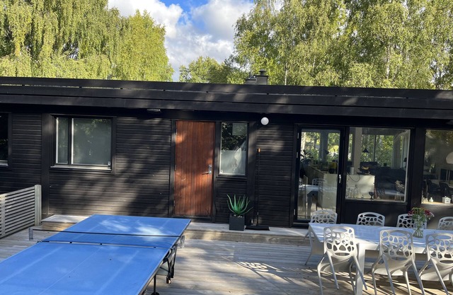 Modern villa with spa bath near Stockholm city, swimming and nature