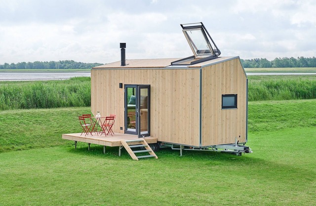 Nachhaltig & Klimaneutral Übernachten im Green Tiny House Pioneer mit Meerblick