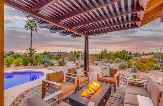 NEW! Desert Mtn Sanctuary - Cozy 3 Bedroom Home, Heated Pool, Firepit w/Views
