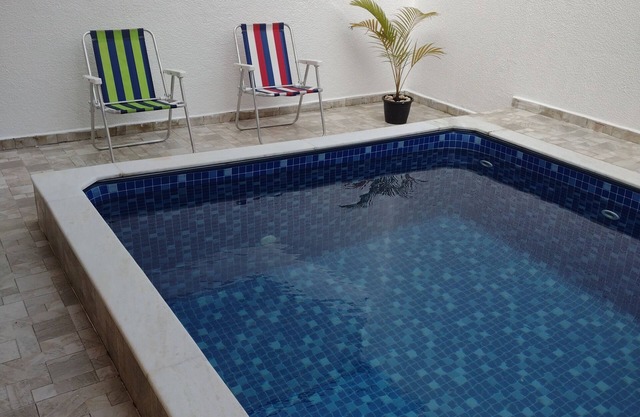 New house with pool and barbecue
