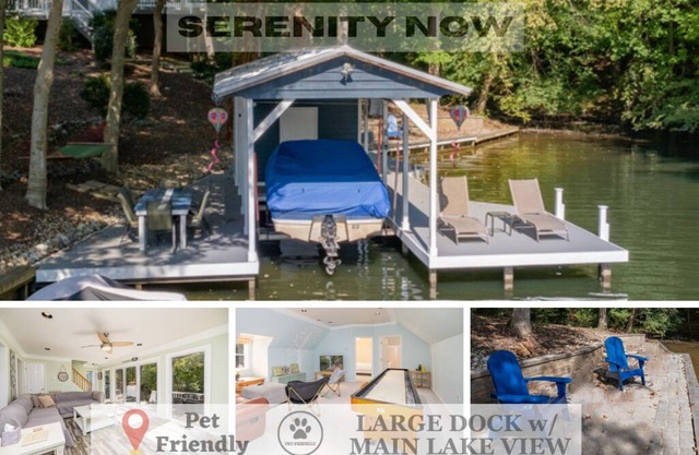 New! Main Lake View, Spacious Deck, Firepit, Dock