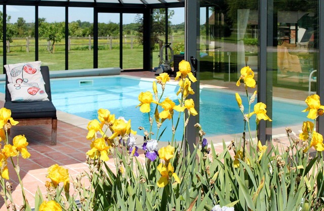 Nice apartment in villa for 3 guests with pool, WIFI, TV, patio, pets allowed and parking
