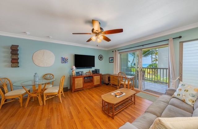 Ocean-view condo with private balcony, washer/dryer, & shared pool/tennis courts