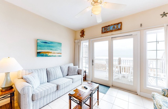 Oceanfront condo with outdoor pool, hot tub & pool table - near beach access