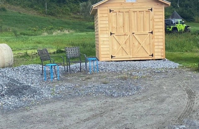 Off Grid Glamping Shed with River Access