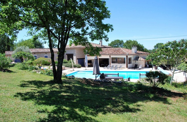 Old stone farmhouse in a quiet location with large heated pool.