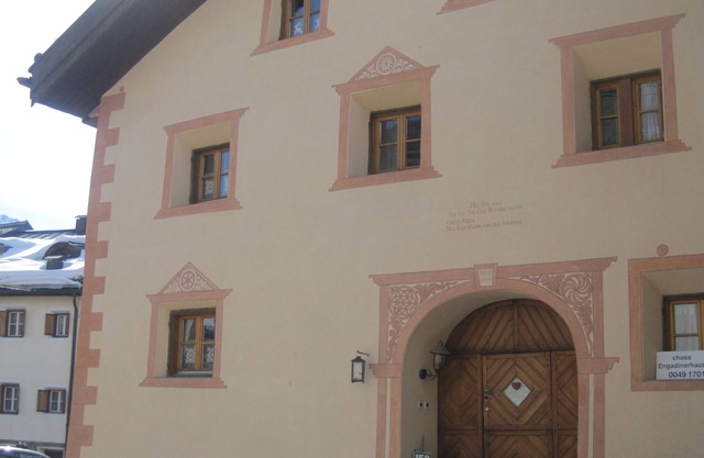 oldest Engadine farmhouse located in the middle of the mountain village of Sent
