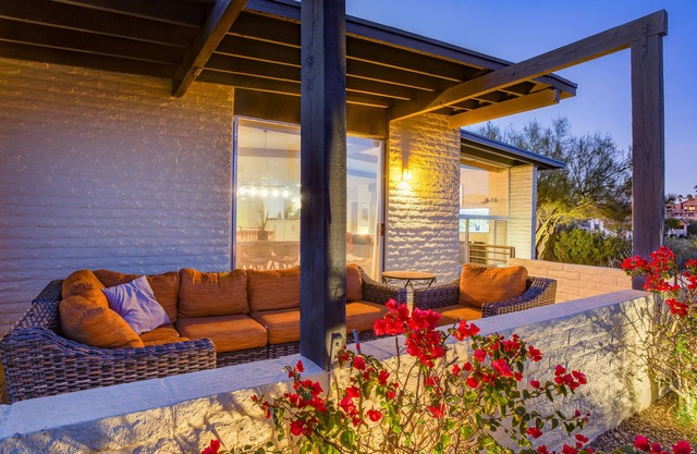 POOL & SPA! Football fans will love the TV Wall! Remodeled mid-century luxury!