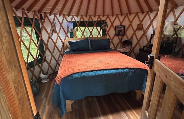 Porter's Perch,nA Cozy Yurt Tucked into the Woods