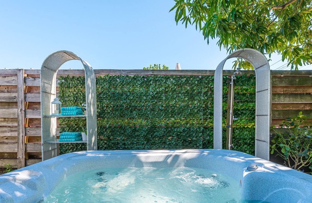 Private Zen Oasis with Hot Tub, Firepit & Fenced Yard! Pet Friendly!