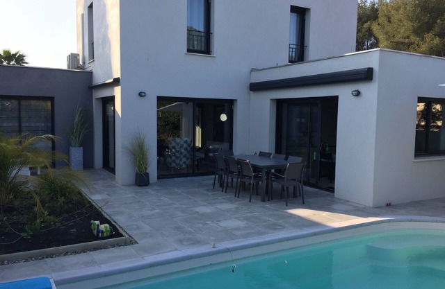 Recent cubic house near the beach
