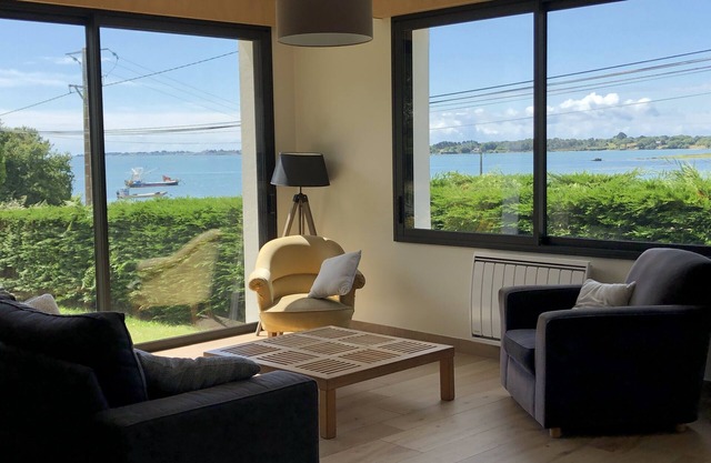 Renovated villa Panoramic sea view of the Gulf of Morbihan near Trinité Carnac