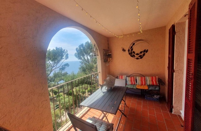 Residence with swimming pool, 2 bedroom apartment with east facing terrace, full sea view