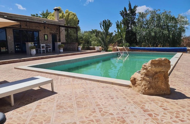 Riad Ahlam villa with swimming pool surrounded by argan trees