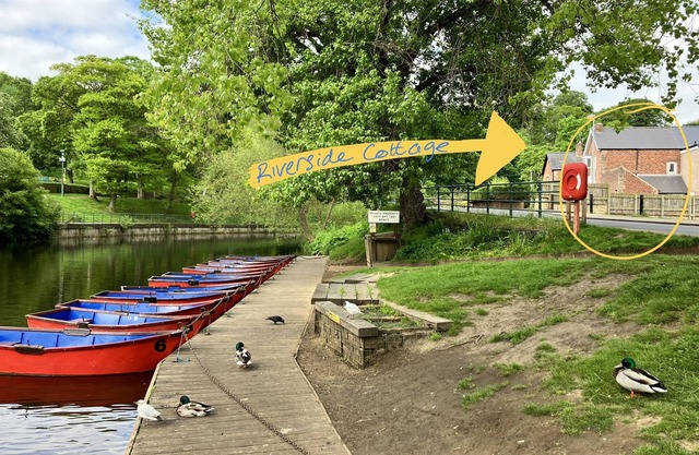 Riverside Cottage Morpeth town centre riverside location, off street car parking