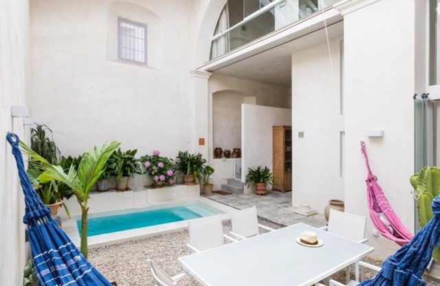 Sanlúcar Oasis: Historic Home with Pool, Garden, and Garage Near Plaza del Cabildo