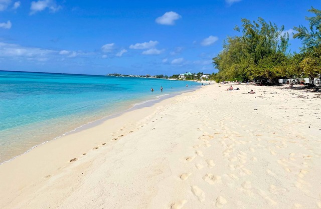 SeaBreeze #8: Luxe Condo on 7 Mile Beach w/Pool, Jacuzzi + Backyard Snorkeling