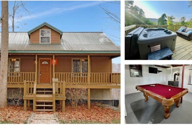 Secluded Mountain Top Cabin with Hot tub & Pool Table!