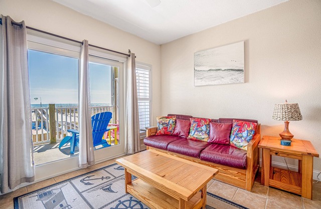 Second-floor oceanfront condo with ocean view, pool, & central AC
