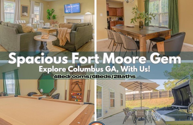 Spacious Gem Near Fort Moore|4br|2bt|Bbq
