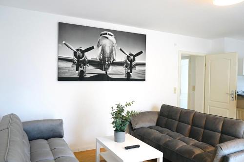 Stilvolles Apartment in stadtnähe-Parkplatz- 4 Personen- Balkon