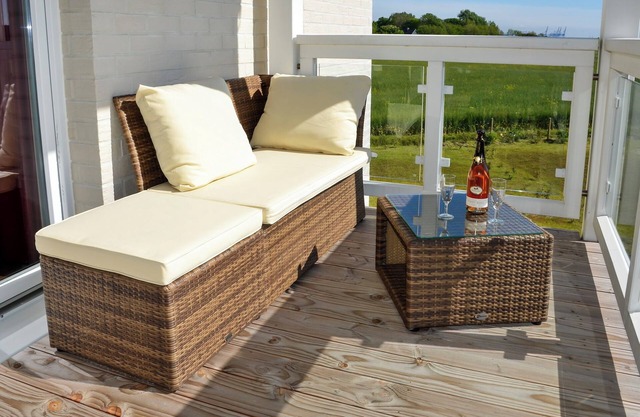 Strandnahe Ferienwohnung mit Sauna und Tollem, Überdachtem Balkon mit Deichblick