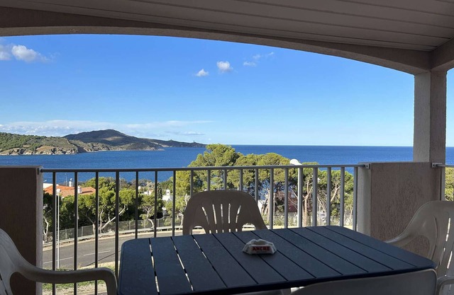 Studio cabin Banyuls-sur-Mer with balcony, AC, parking and WiFi