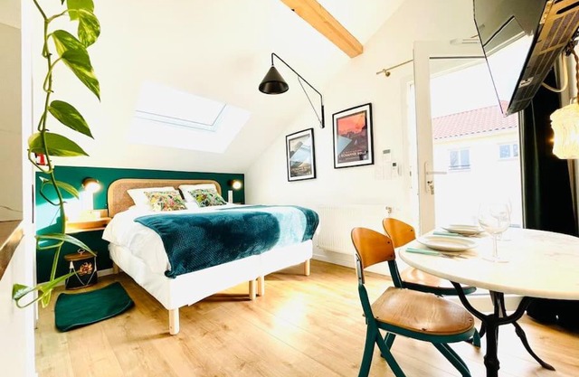 Studio ideal deplacement pro tourisme et mariage - climatisé
