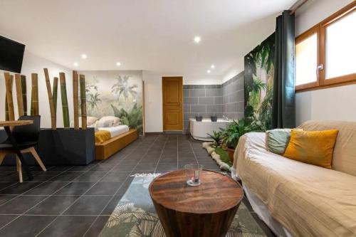 Studio romantique à Baixas avec Jacuzzi - 35m²