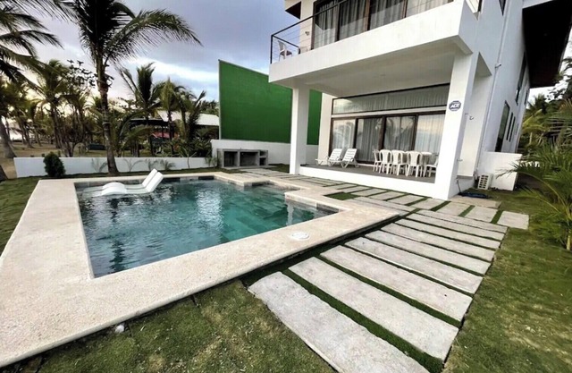 Stunning contemporary beach front villa
