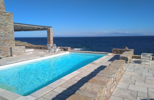 Stunning family waterfront villa with panoramic sea views and a private pool