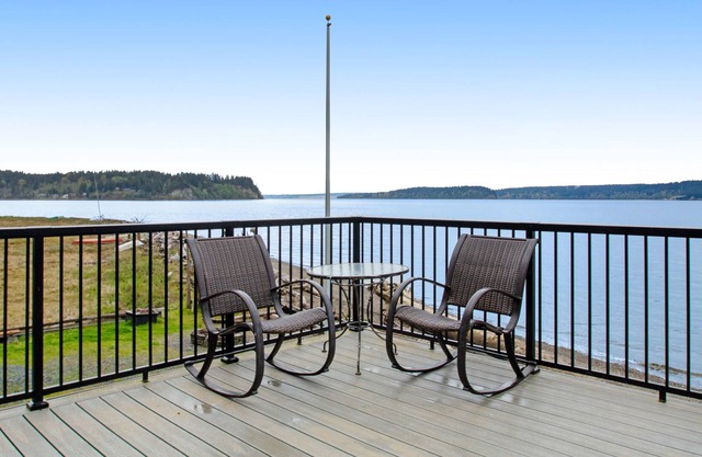 Stunning retreat with firepit, large deck & views of Puget Sound