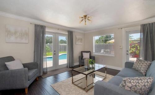 Sunlit Escape 3BR and 2BA with Private Pool and Backyard