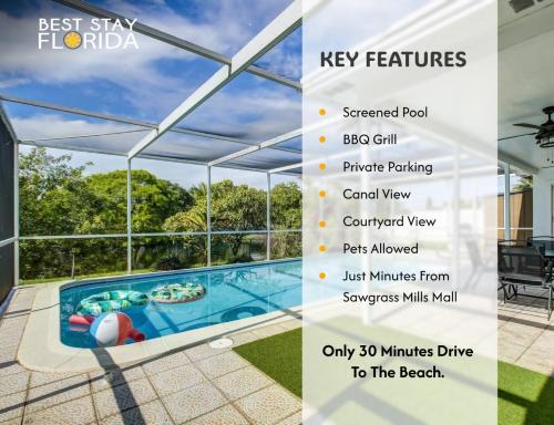 Sunrise Family Oasis Pool Lake Canal Views