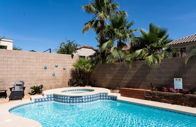 SUPER Clean Vegas area home with EV charger, private heated saltwater pool & spa