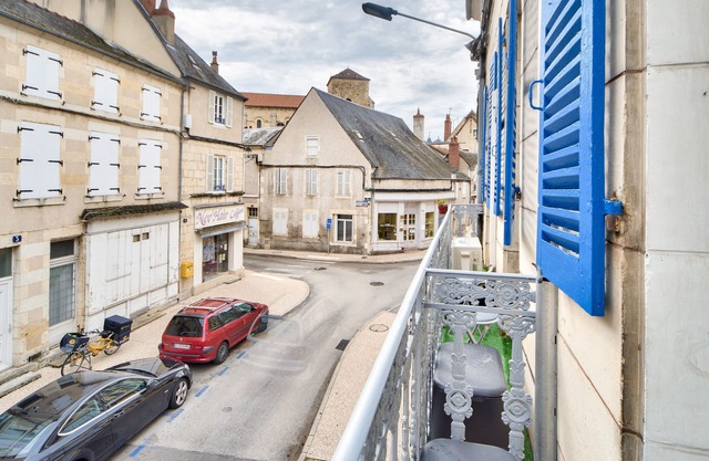 The Blue Window in the Heart of Nevers
