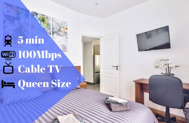 THE PEARL 2 - COZY 1 BR APT 15 MIN AWAY FROM PARIS