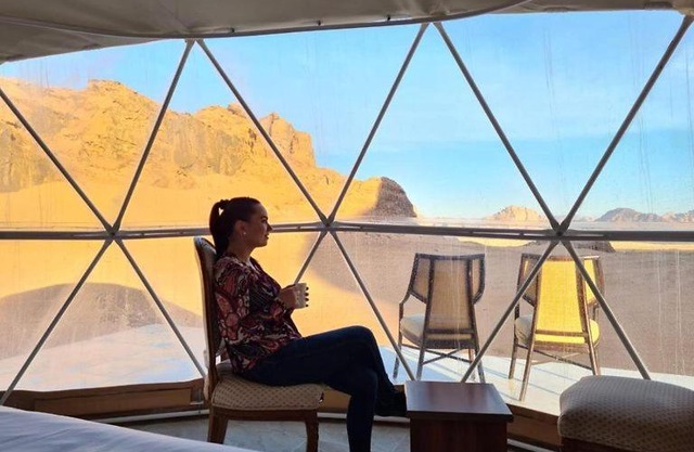 The sun of Wadi Rum camp