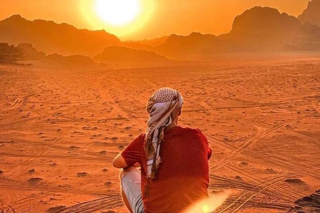 The sunset of Wadi Rum