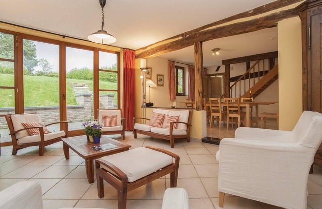 The vacation home is located in the north of the Belgian Ardennes, about 60 km south of Liège.