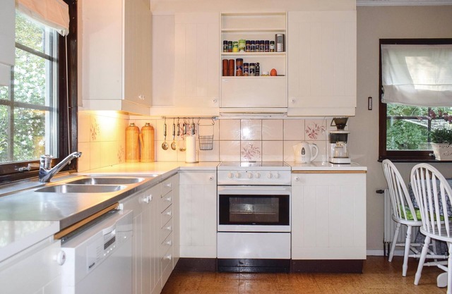 This lovely cottage in a secluded location is eight kilometers from Vittaryd.