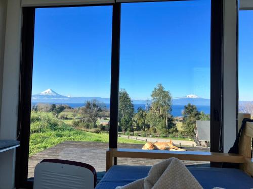 Tiny Cabaña vista al lago y volcanes