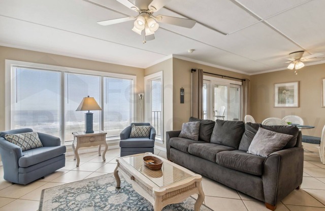 Top floor Oceanfront condo that has spectacular ocean views and sunrises. This condo sleeps 6.