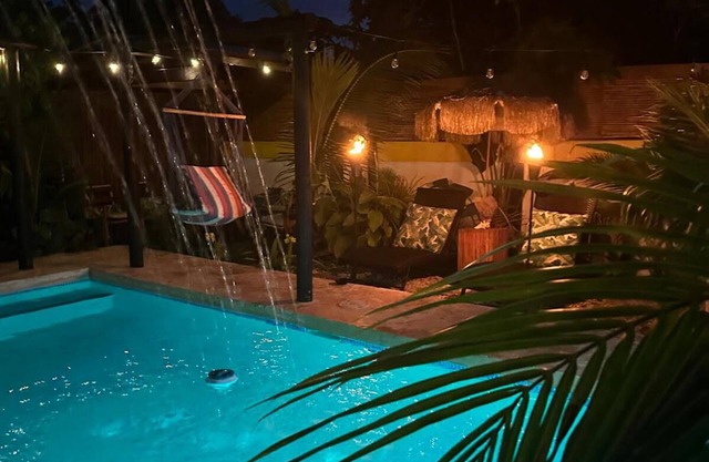 Tropicoco Vega Baja pool steps from private beach