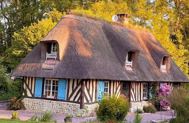 Typical cottage and outbuilding near Honfleur and Deauville